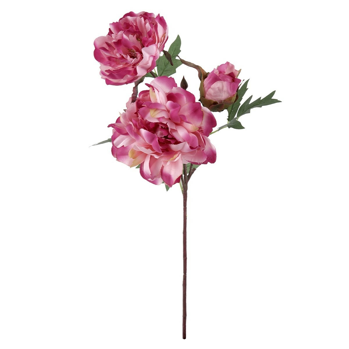 Poza Floare artificiala Bujor, roz inchis, 56 cm