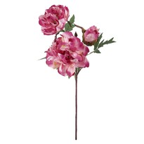 Umelá kvetina Pivonka tmavoružová, 56 cm
