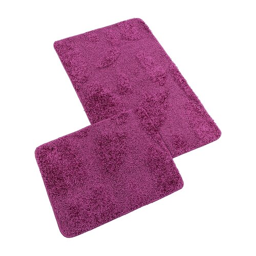 Bellatex Badezimmermatten-Set ohne Ausschnitt BANYSILVER Fuchsia, 60 x 100, 60 x 50 cm
