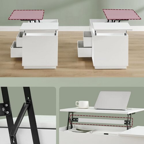 Couchtisch E1021 WT, weiß