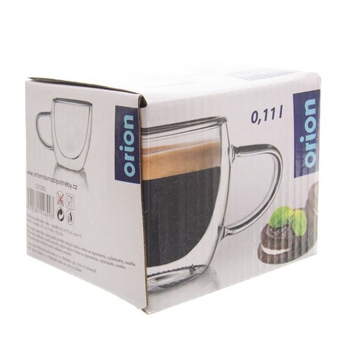 Orion Tasse Doppelwandglas, 110 ml