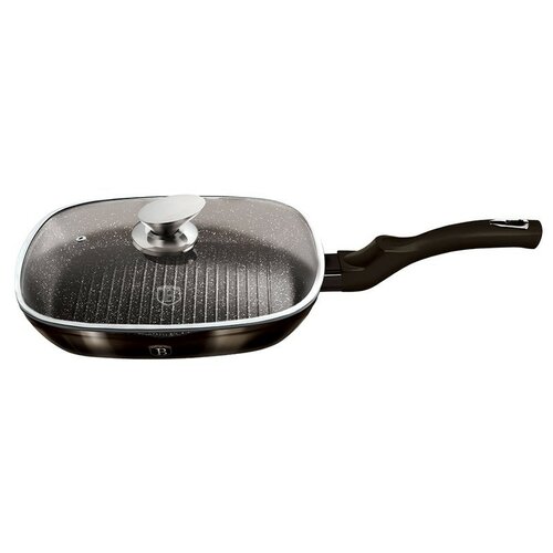 Berlinger Haus Panvica grilovacia s pokrievkou Shiny Black Collection, 28 cm