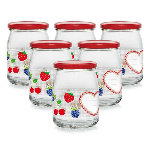 Cerve Einmachgläser mit Deckel CONFETTURA 500 ml, 6 Stück