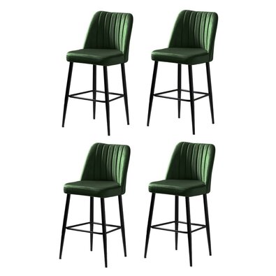 Set de scaune de bar Vento Green and Black, 4 buc.