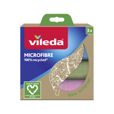 Lavetă Vileda Micro din fibre reciclate, 3 buc.