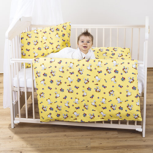 Lenjerie de pat pentru copii Răţuste, 90 x 130 cm, 40 x 60 cm