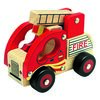 Bino maşină de pompieri din lemn, roşie