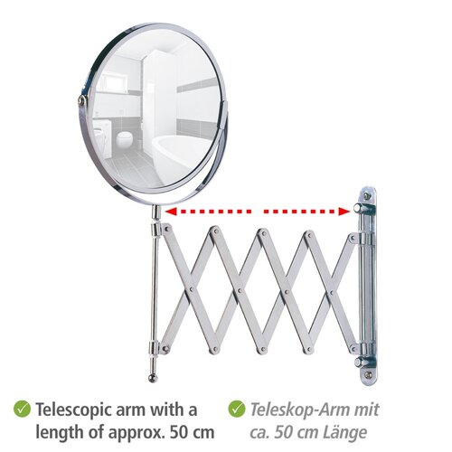 Wenko Exclusiv nagyítós fali tükör, 17 cm