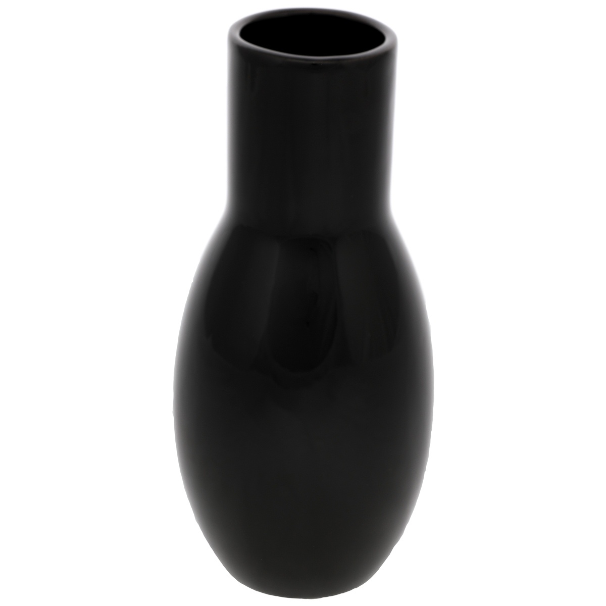 Vaza ceramica Belly, 9 x 21 x 9 cm, negru