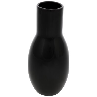 Wazon ceramiczny Belly, 9 x 21 x 9 cm, czarny