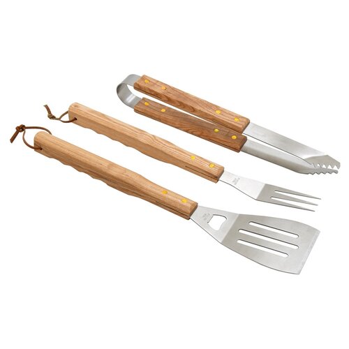 Cattara Holz-Grillwerkzeug-Set, 3 Teile