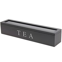 Cutie pentru pliculețe de ceai , 43 x 9 x 8,7 cm, negru