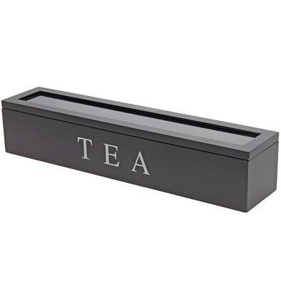 Teebeutel-Box 43 x 9 x 8,7 cm, Schwarz