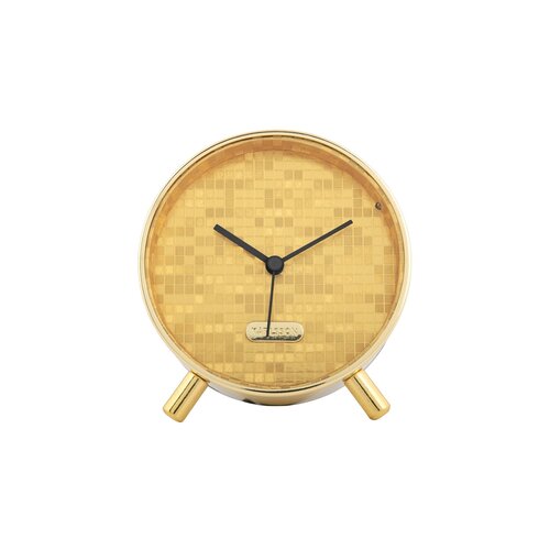 Karlsson 6004GD budzik design złoty, średnica 11 cm