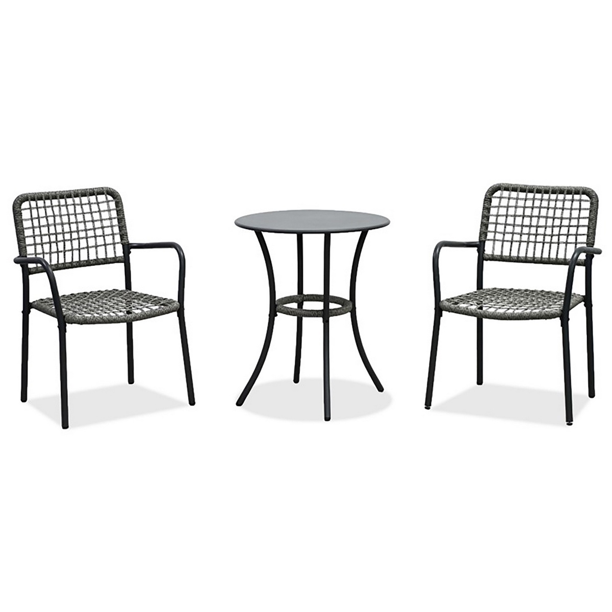 Autronic Zestaw ogrodowy 1+2, metal, polirattan,szary , AZ-L1103 GREY