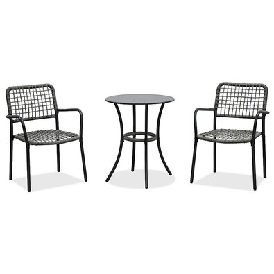 Autronic Set de grădină 1+2, metal, polyrattan,gri , AZ-L1103 GREY
