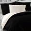Satin-Bettwäsche Luxury Collection Schwarz / Weiß, 140 x 200 cm, 70 x 90 cm