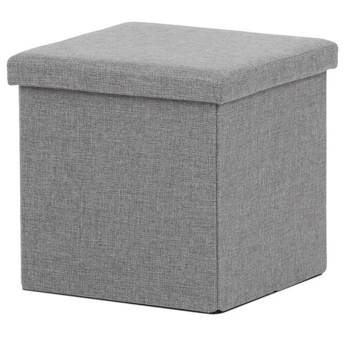Hocker mit Stauraum, Grau, 38 x 38 x 38 cm