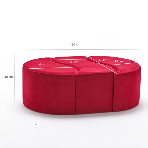 Stolička Alya Pouf Red
