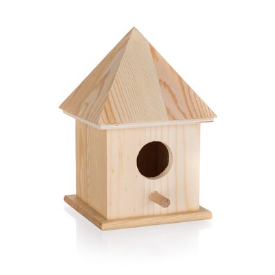 Vogelhaus aus Holz, 10,4 x 10,4 x 15,5 cm