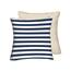 Tom Tailor Perkal-Kissenbezug Dark Navy - Sunny Sand, 40 x 40 cm