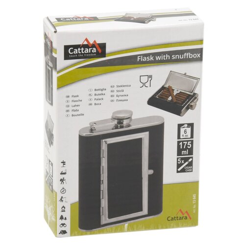 Cattara Plakata steklenica s torbico za cigare,175 ml