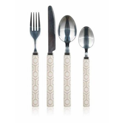 Banquet Edelstahlbesteck mit Kunststoffgriff HEXAGON, 24 Teile