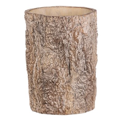 Übertopf Holzrindenoptik, 16 x 16 x 21 cm, Beton