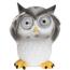 Lampa solarna Standing Owl szary, 9 x 9 x 12,5 cm