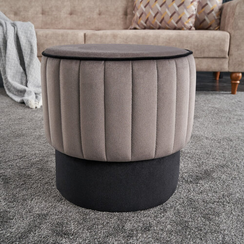 Taboret Rose Pouf Grey