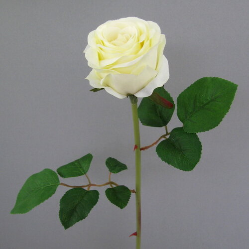 Umelá kvetina ruže 65 cm biela 6 ks