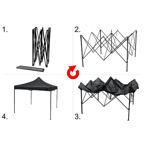 Cort de petrecere Cattara 13342 foarfecăWaterproof, gri , 3 x 3 m