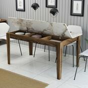 Masă de sufragerie Milan Walnut and White