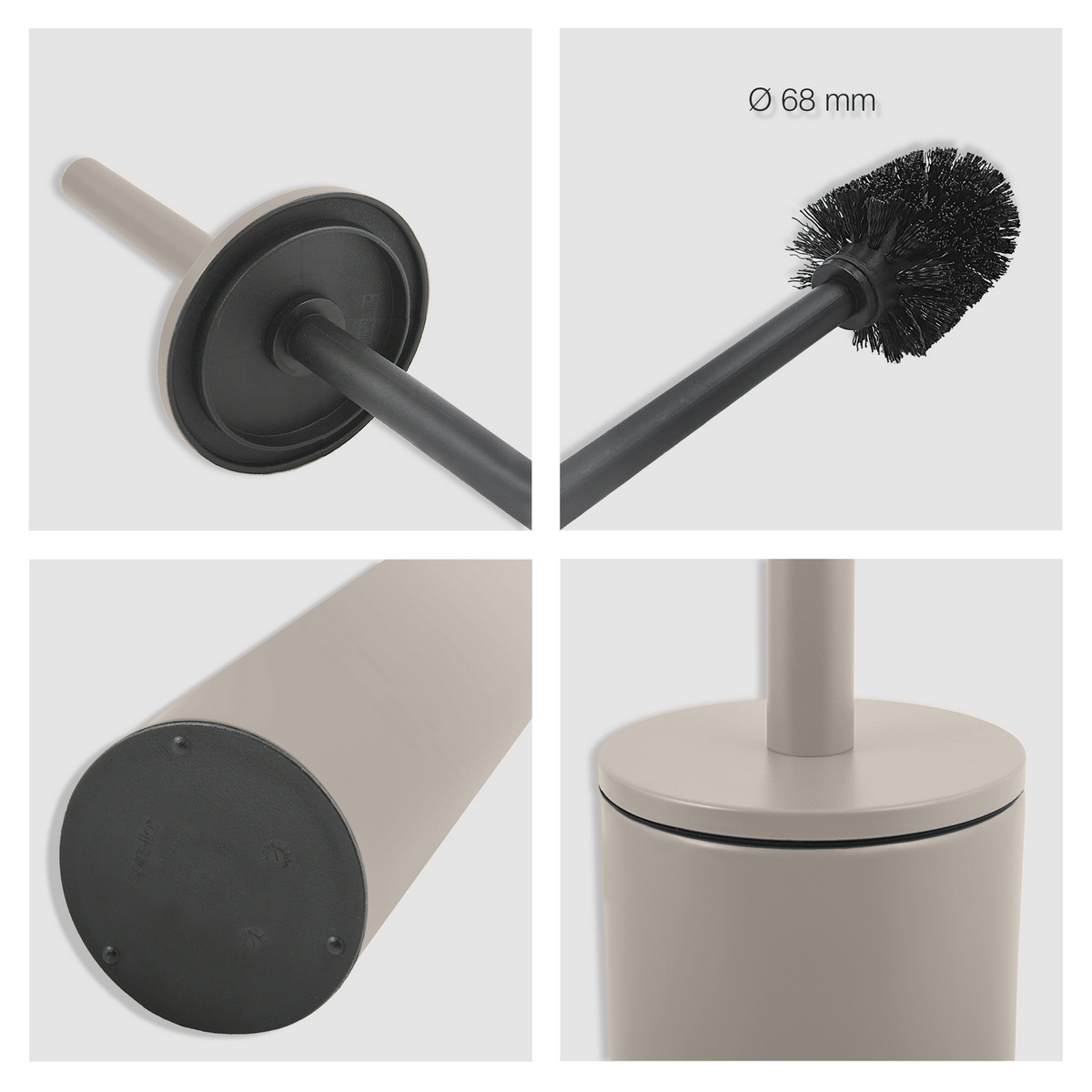 Spirella WC štětka Akira, matná šedohnědá - thumb (2)