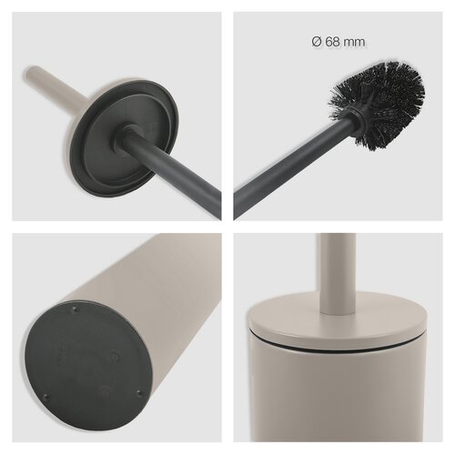 Spirella WC kefa Akira, matná sivohnedá