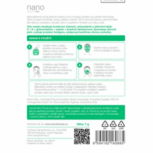 nanoBeauty Anti-Aging-Nanofaser-Maske INTENSIVE