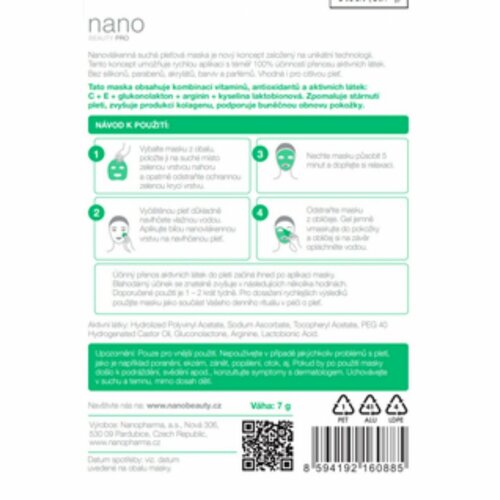 nanoBeauty Anti-Aging nanofibrilláris maszkINTENSIVE