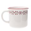 Božični porcelanasti lonček Heart flake bel, 380ml