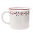 Božični porcelanasti lonček Heart flake bel, 380ml