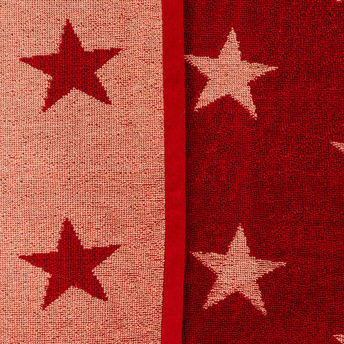 Stars törölköző, piros, 50 x 100 cm