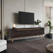 TV-Lowboard Dita Black and Walnut