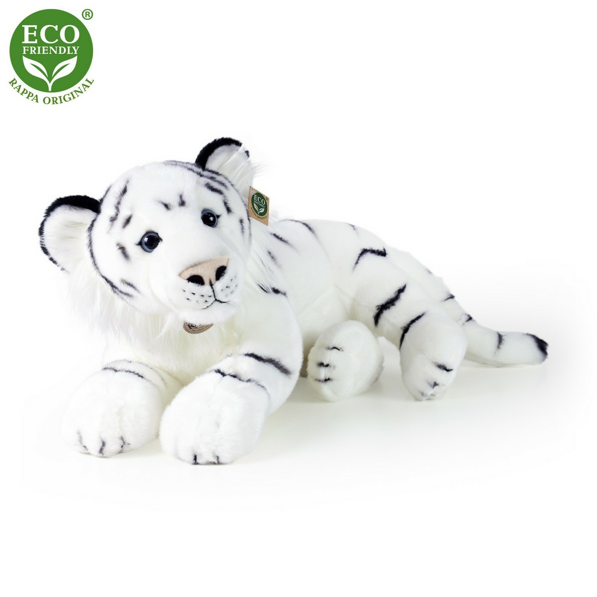 Fotografie Rappa Plyšový tygr bílý, 60 cm ECO-FRIENDLY
