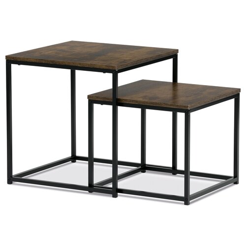 Zestaw stolików pomocniczych, stare drewno, 2 szt.