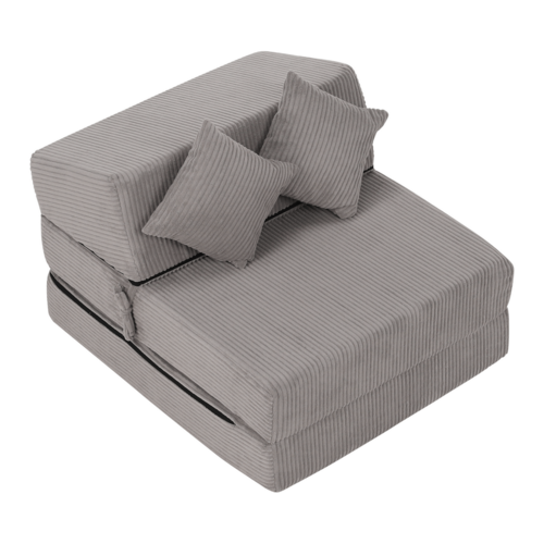 Skladacie kreslo / matrac PELOS, sivá