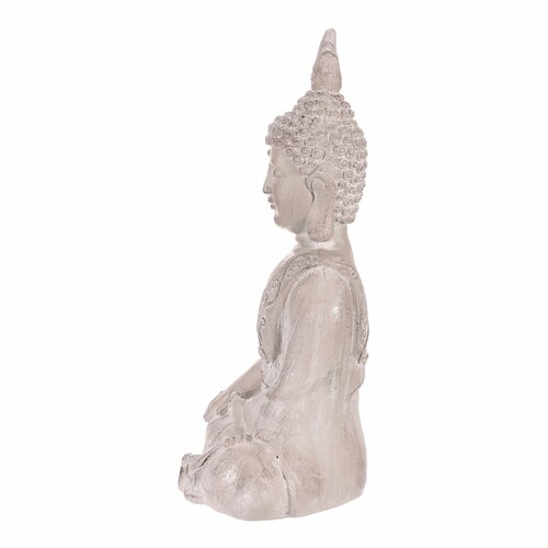Dekoráció Buddha szobor ülve, szürke, polirezin ,30 x 22 x 54 cm
