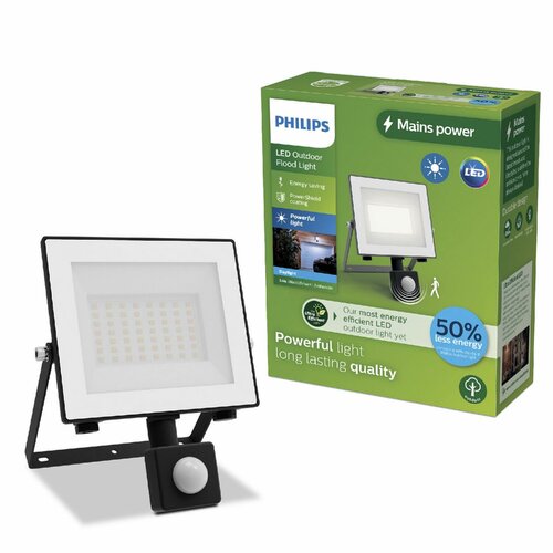 Philips Lois UltraEfficient vonkajší LED reflektor  Flood Light, senzor, 14W, 2650 lm, 5000K, IP65