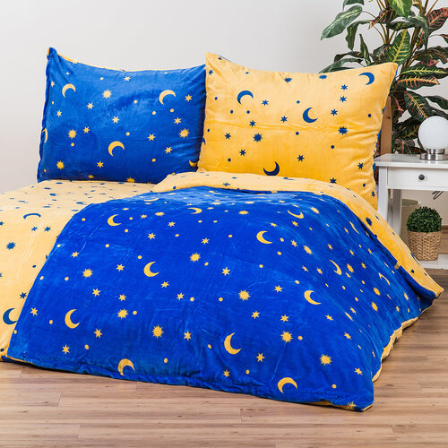 Pościel pluszowa Moon, 140 x 200 cm, 70 x 90 cm