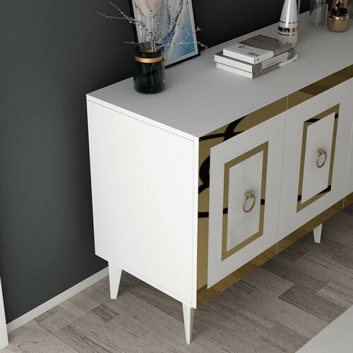 Schrank Karya White and Gold