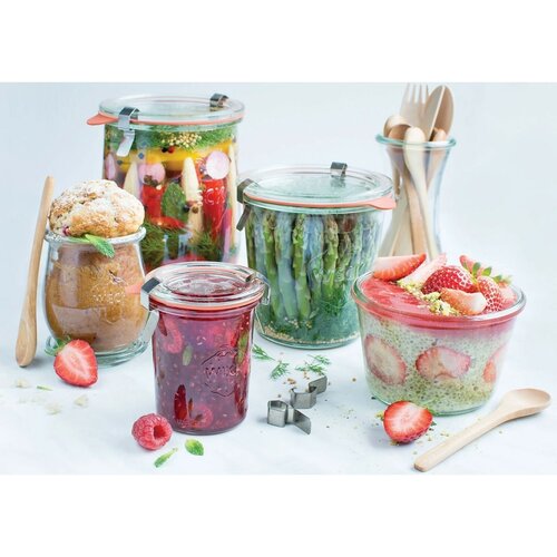 Weck 12-delni komplet Mini-Sturz kozarcev zavlaganje 80 ml z dodatki, premer 60 mm