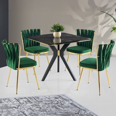 Esstisch Kare Ikon Black Gold